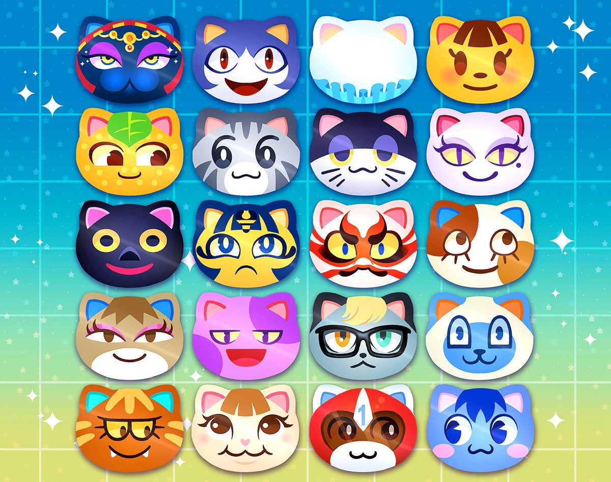 Animal Crossing Cat Pins – Star⭑Salts