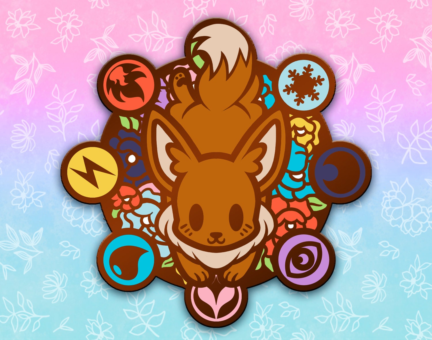 Stickers Cute and Kawaii Eeveelution Pokemon Stickers Eevee 