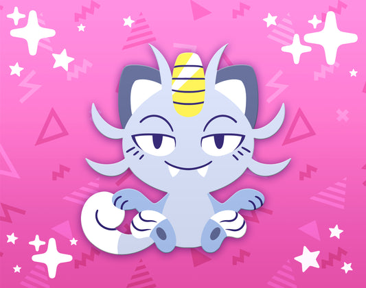 Alolan Meowth Dyed Enamel Pin
