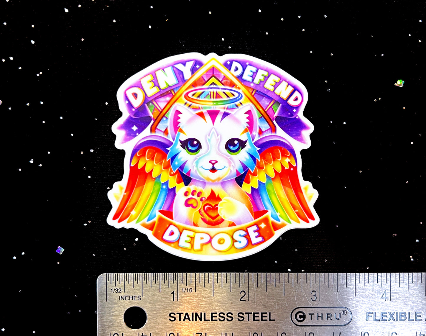 Deny Defend Depose Sticker