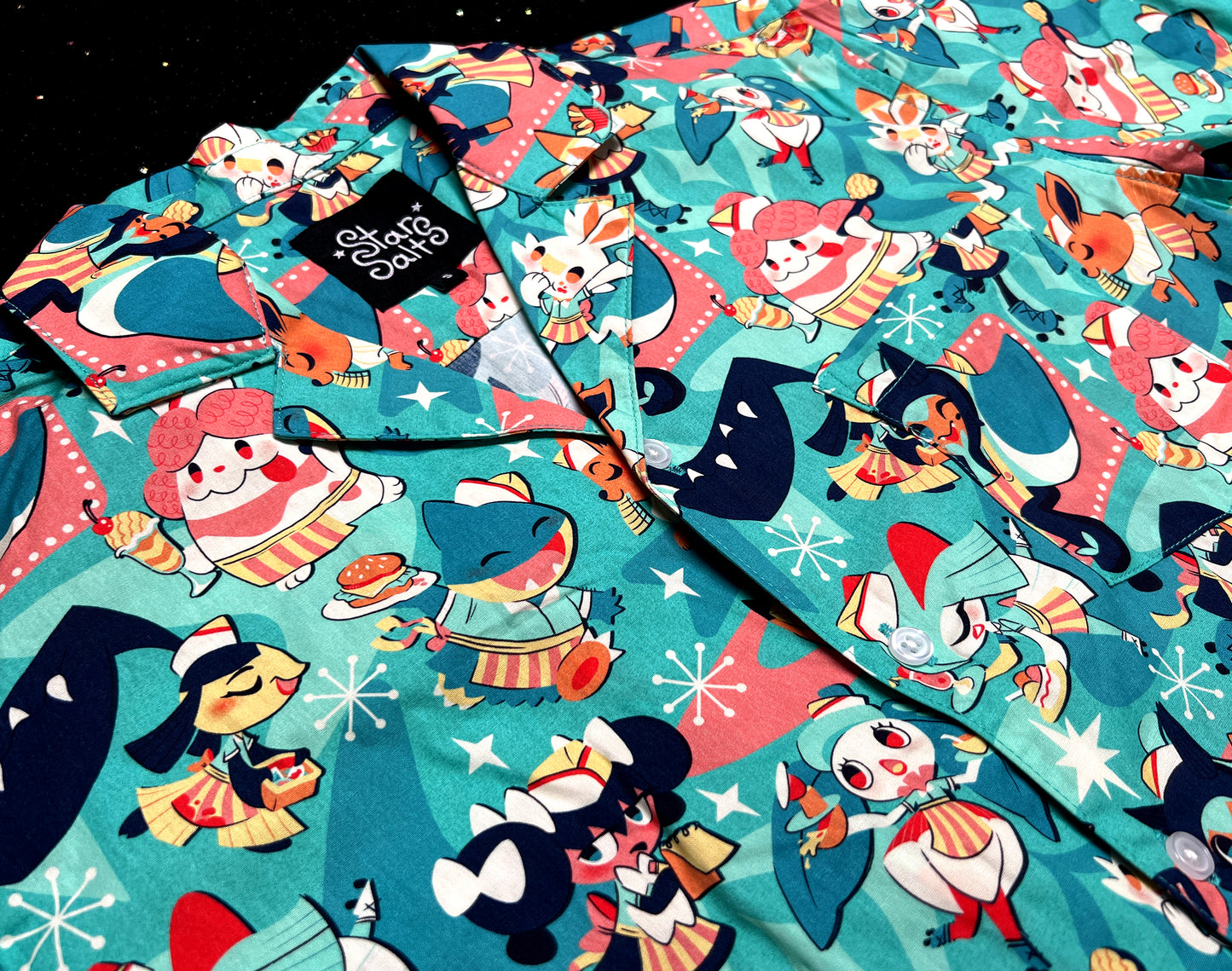 Pikachu's Diner Button Up Shirt