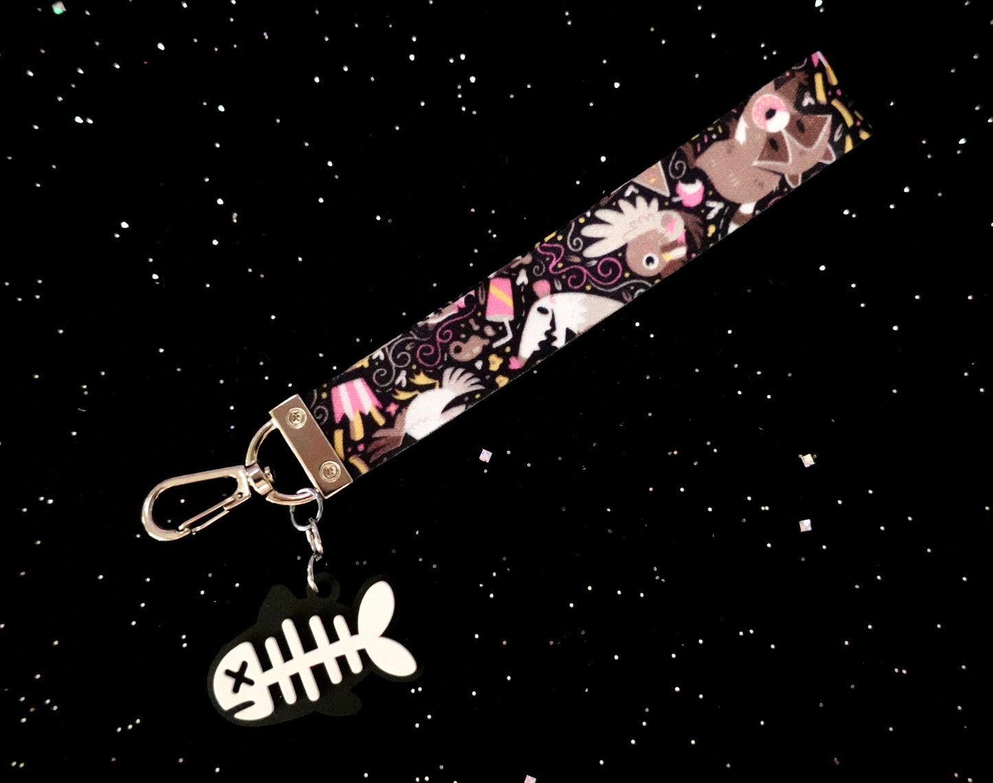 Trash Mammals Lanyard Wristlet