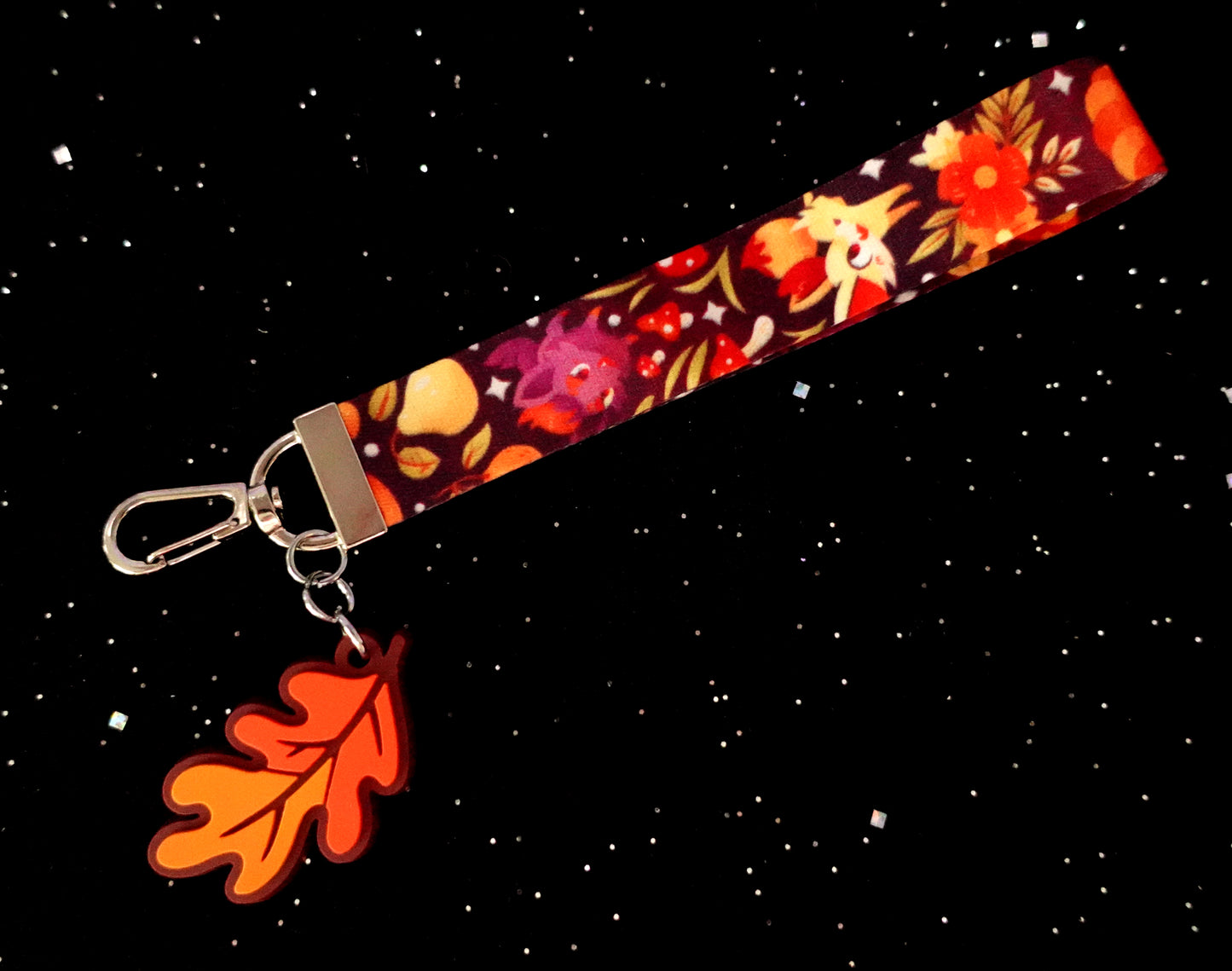 Forest Foxes Lanyard Wristlet