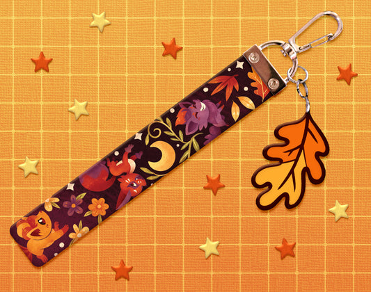 Forest Foxes Lanyard Wristlet