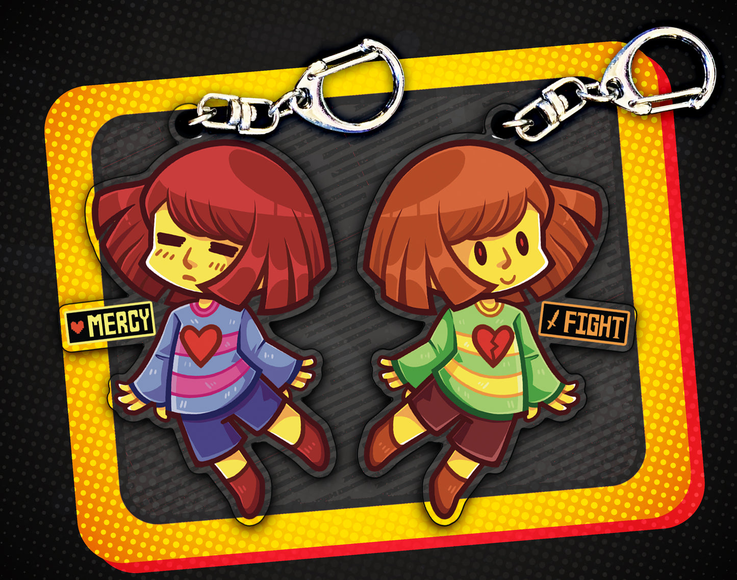Frisk/Chara 2.5" Acrylic Charm
