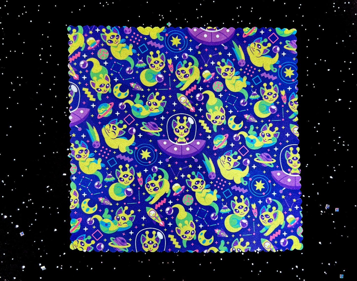 Alien Cat Microfiber Cloth