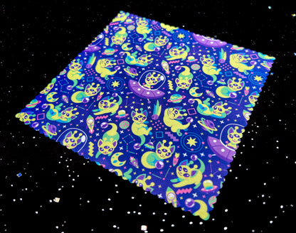 Alien Cat Microfiber Cloth