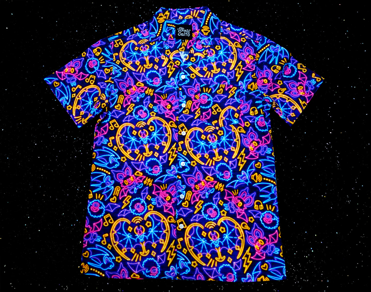 Neon Bats Button Up Shirt
