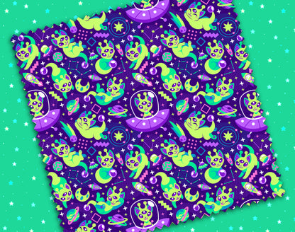 Alien Cat Microfiber Cloth