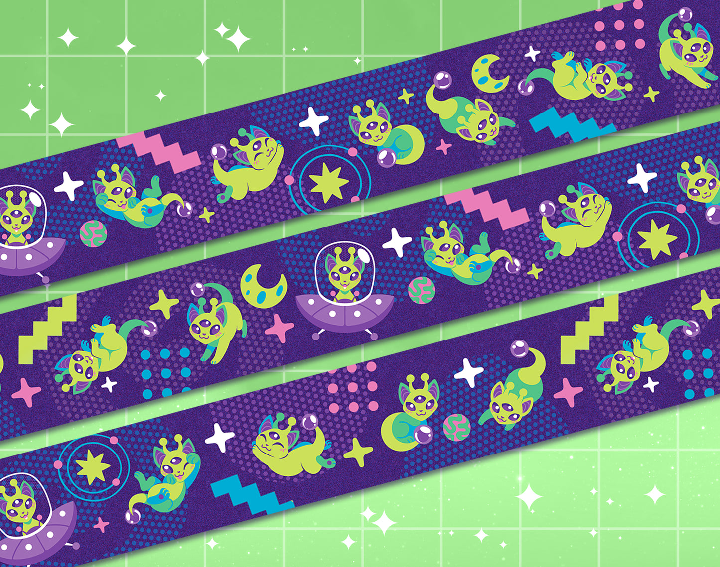 Alien Cat Washi Tape