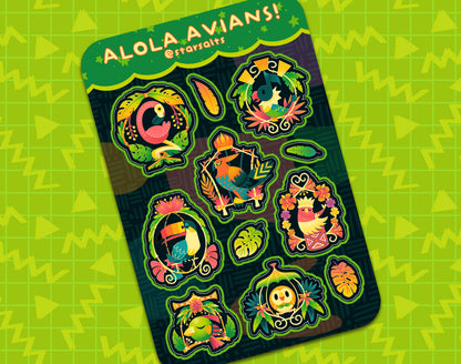 Alolan Avians Sticker Sheet