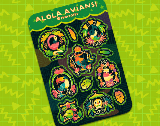 Alolan Avians Sticker Sheet