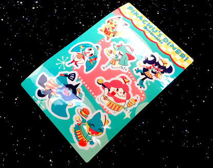 Pikachu's Diner Sticker Sheet