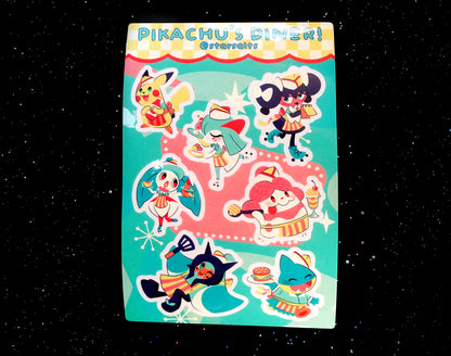Pikachu's Diner Sticker Sheet