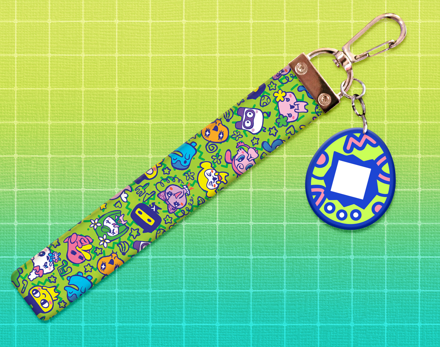 Tamagotchi Time Lanyard Wristlet
