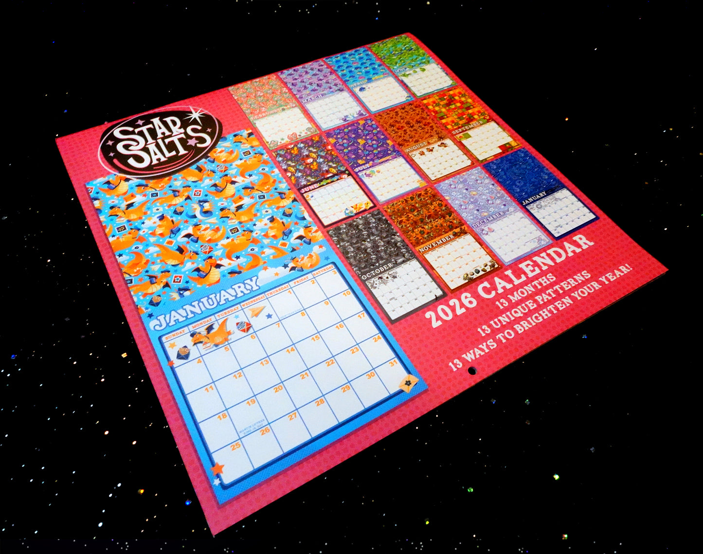 StarSalts 2026 Wall Calendar