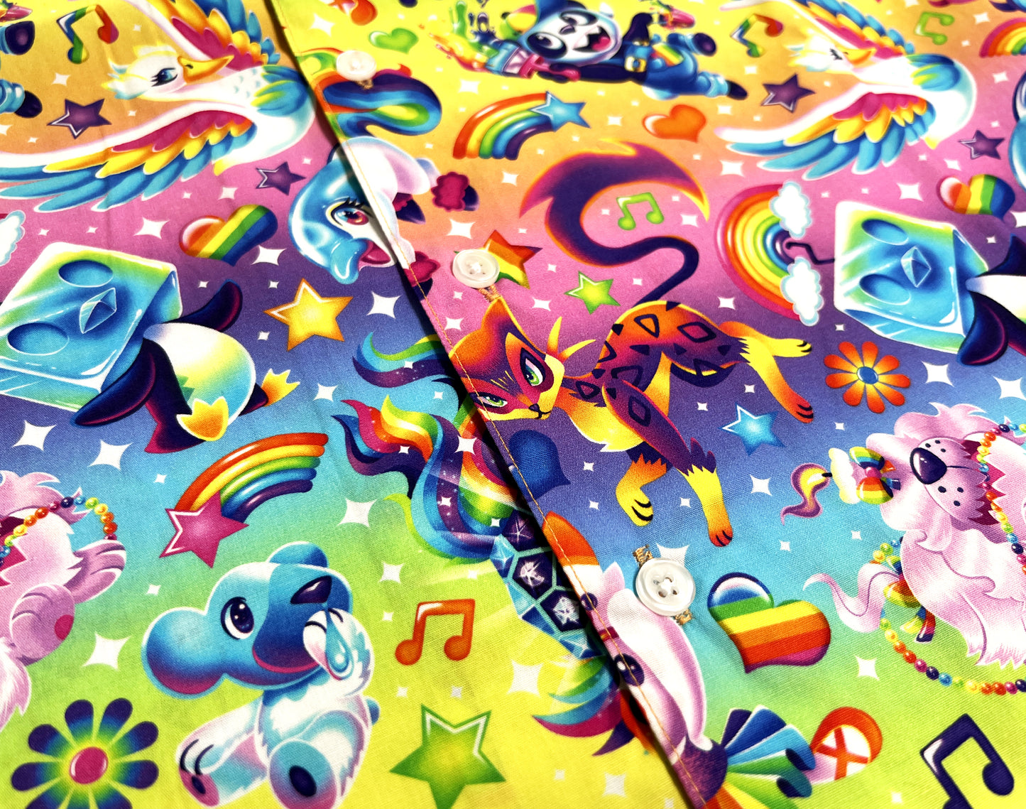 Rainbow Vibes Button Up Shirt