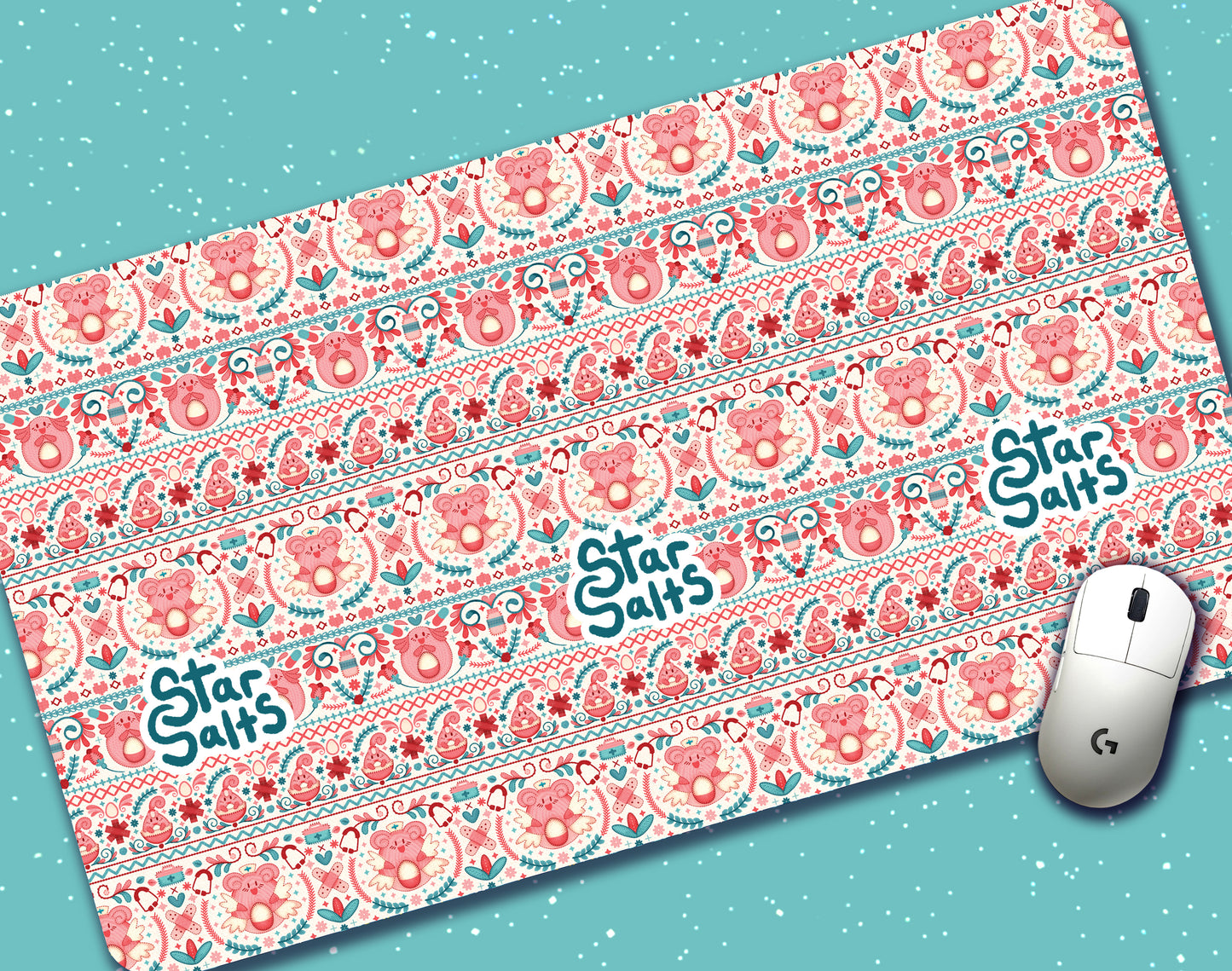 Cross Stich Chansey Jumbo Desk Mat
