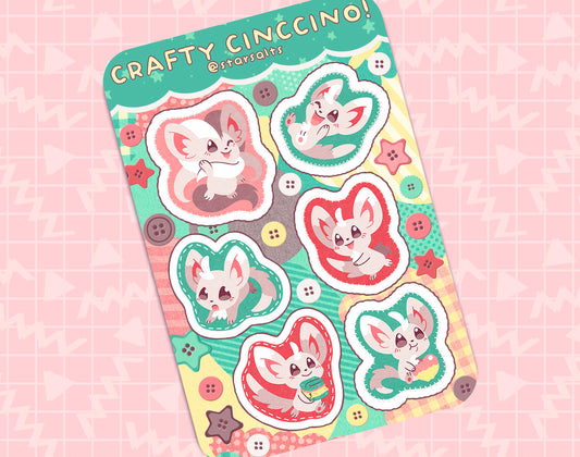 Crafty Cinccino Sticker Sheet