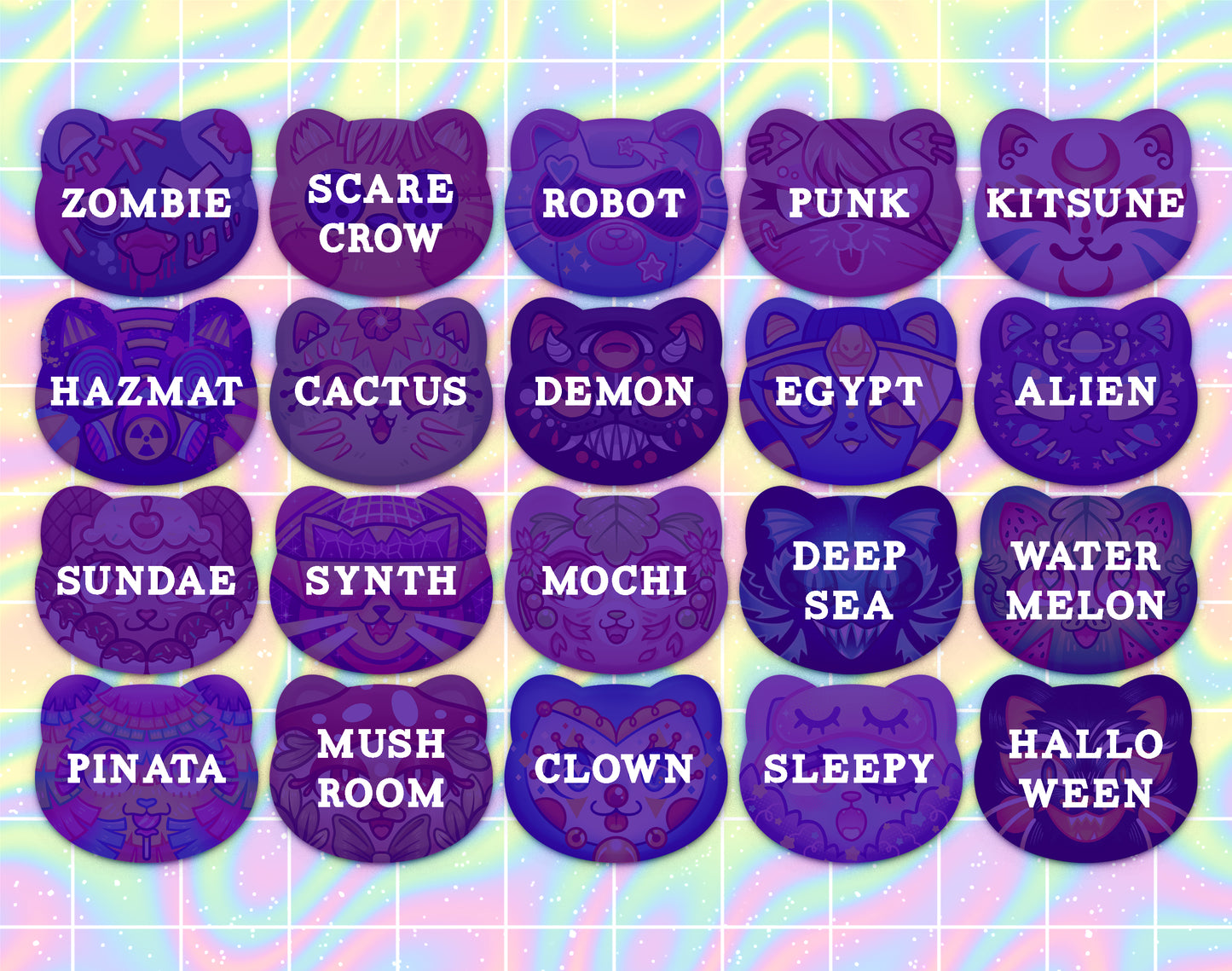 Creature Feature Cat Buttons