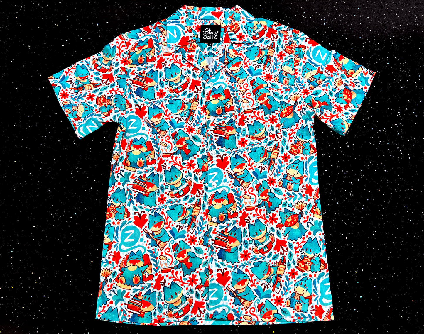 Many Munchlax Button Up Shirt
