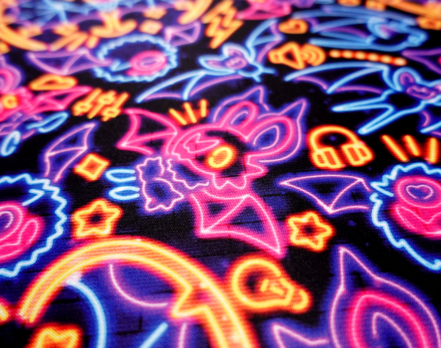 Neon Bats Jumbo Desk Mat