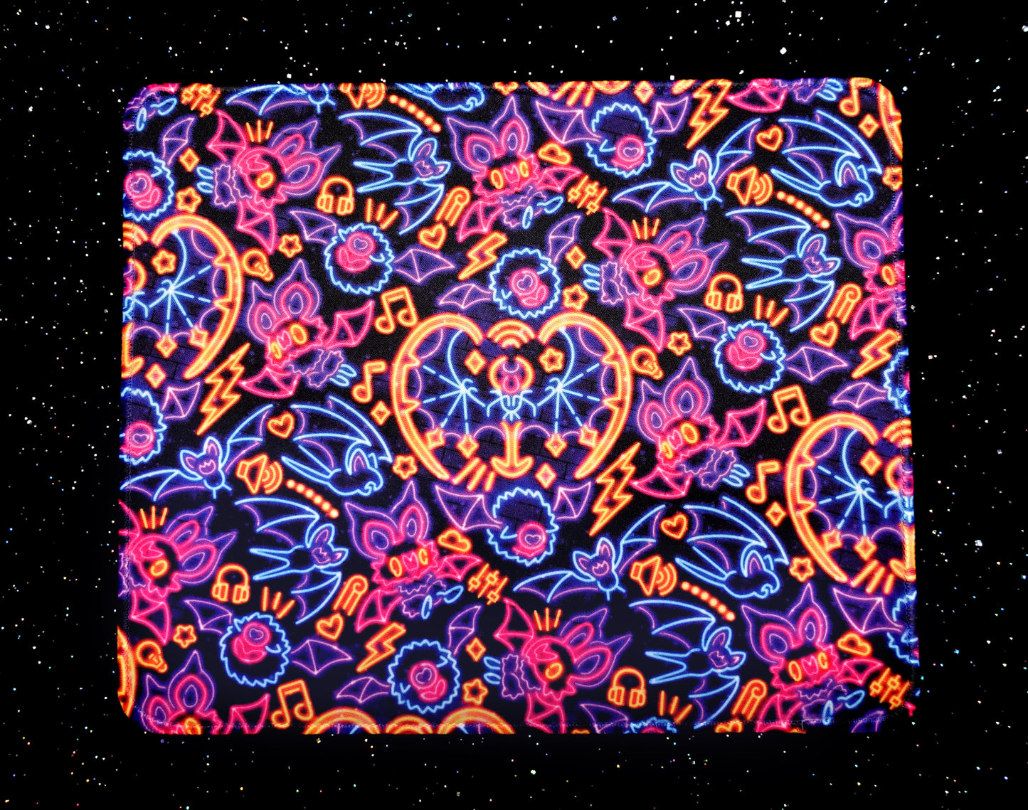 Neon Bats Mousepad