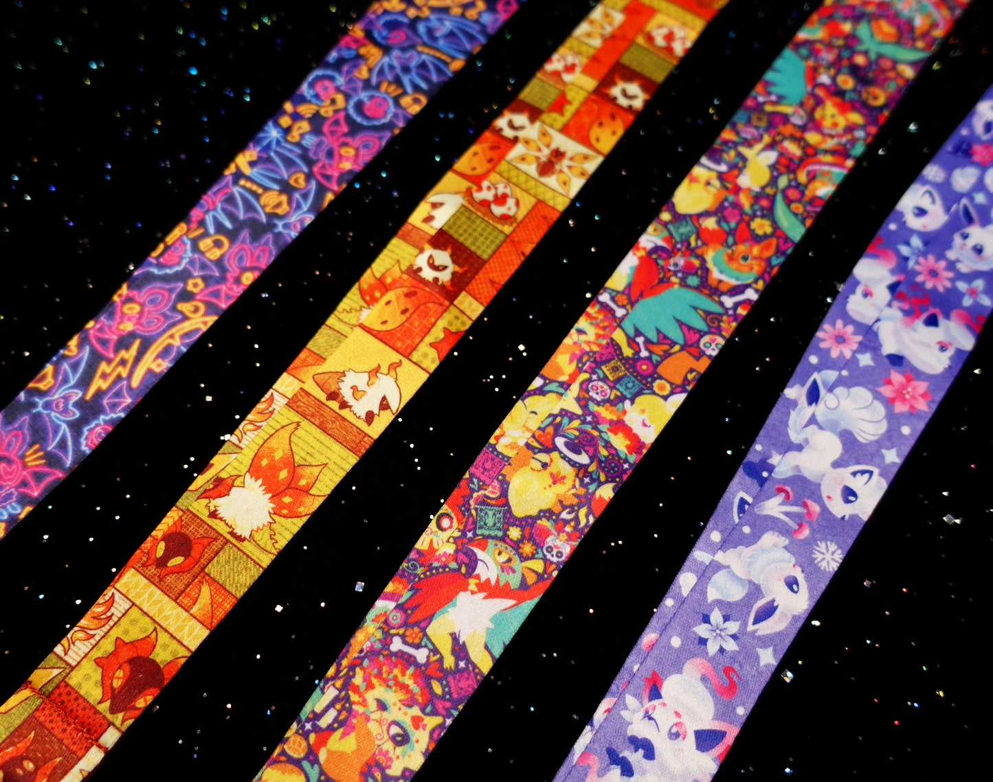 Neon Bats Lanyard