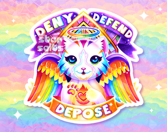 Deny Defend Depose Sticker