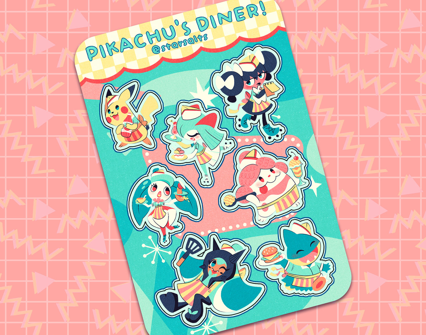 Pikachu's Diner Sticker Sheet