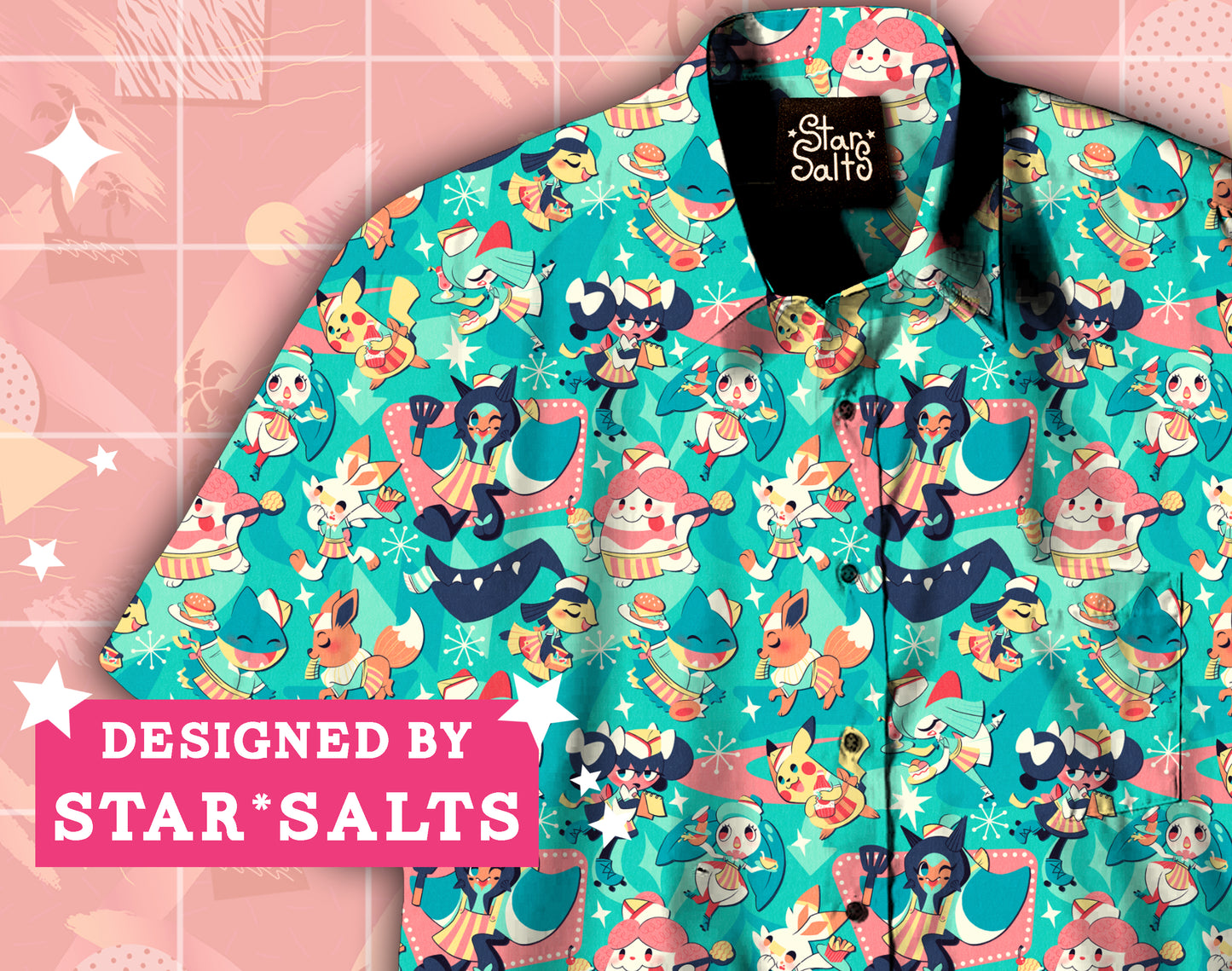 Pikachu's Diner Button Up Shirt