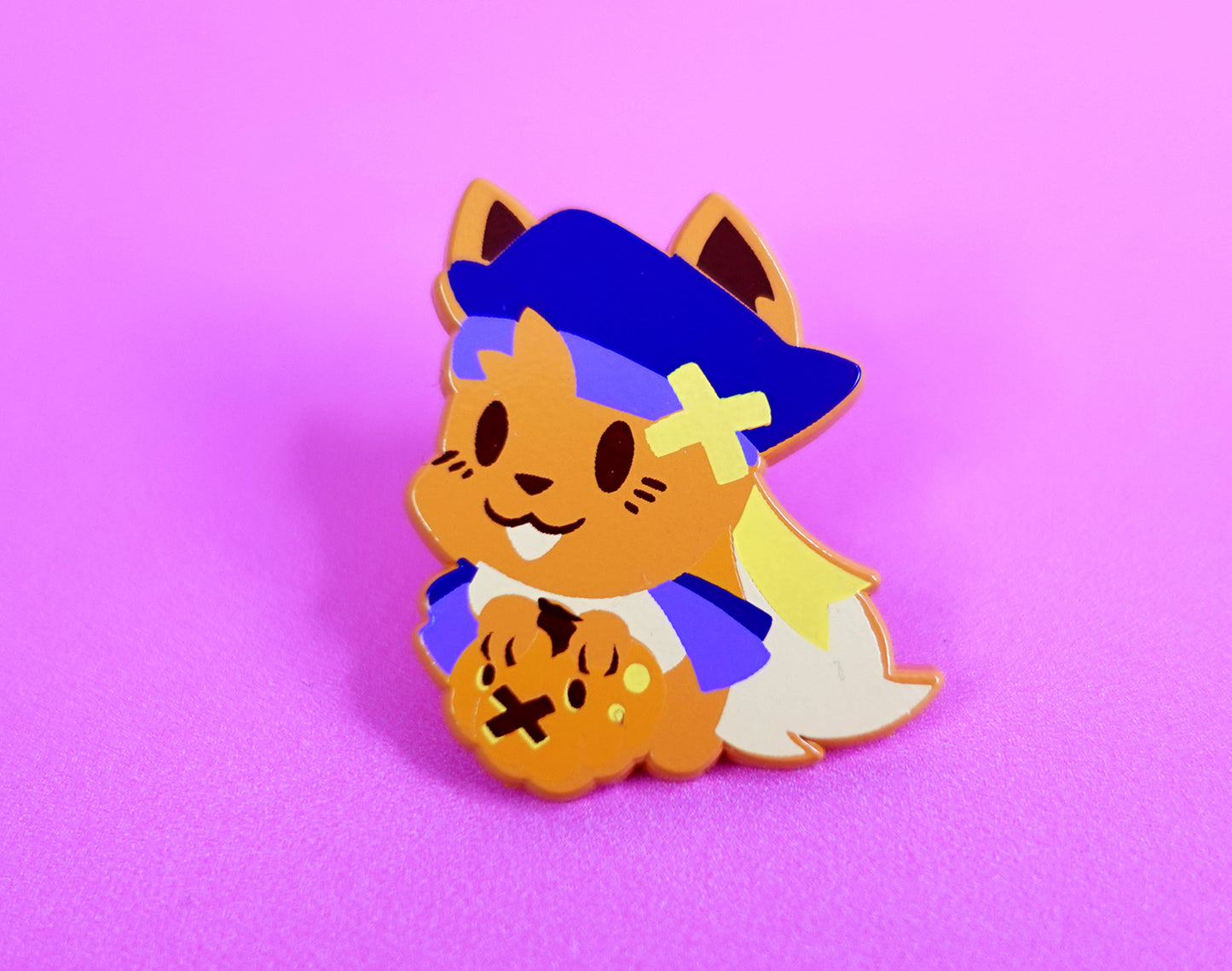 Halloween Eevee Dyed Enamel Pin