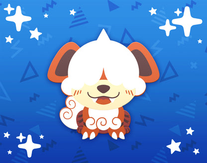 Hisuian Growlithe Dyed Enamel Pin