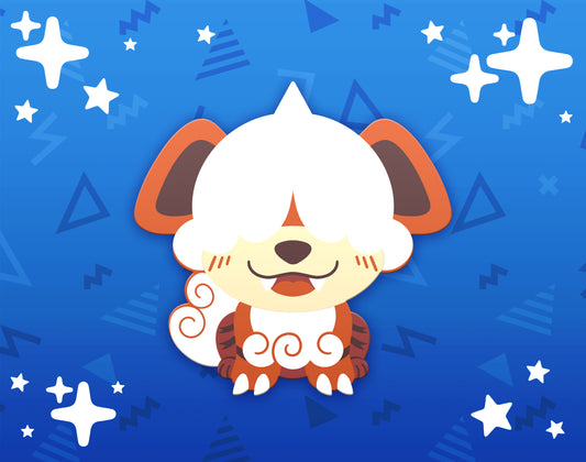 Hisuian Growlithe Dyed Enamel Pin