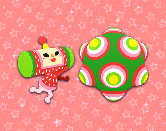 Ichigo + Katamari Dyed Enamel Pin Set