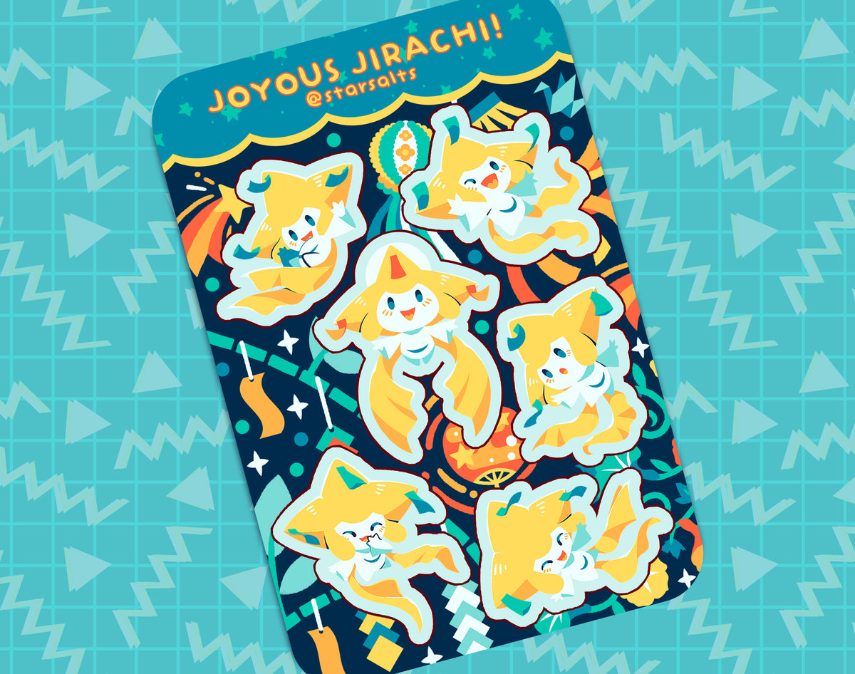Joyous Jirachi Sticker Sheet – Star⭑Salts