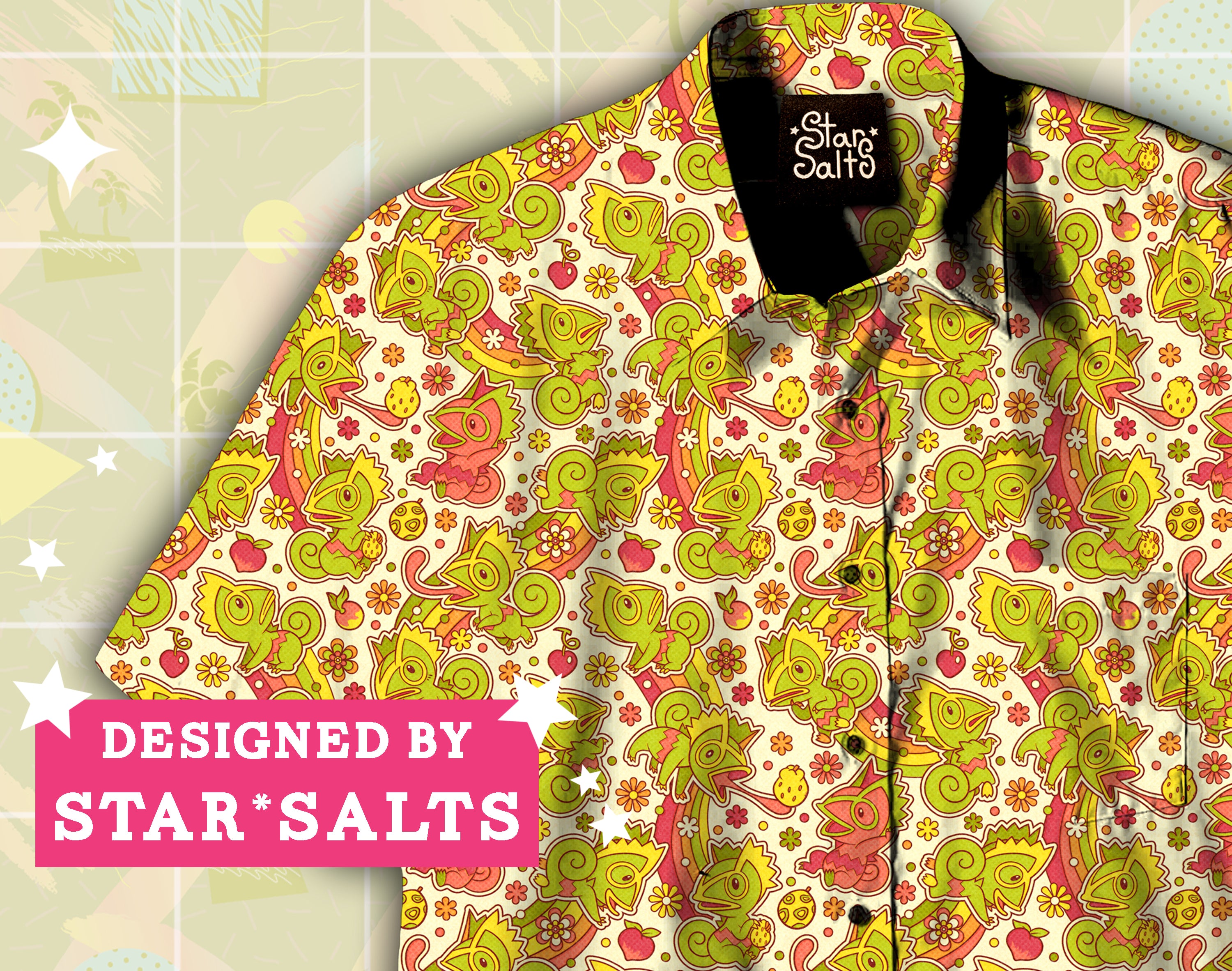 Kaleidoscopic Kecleon Button Up Shirt