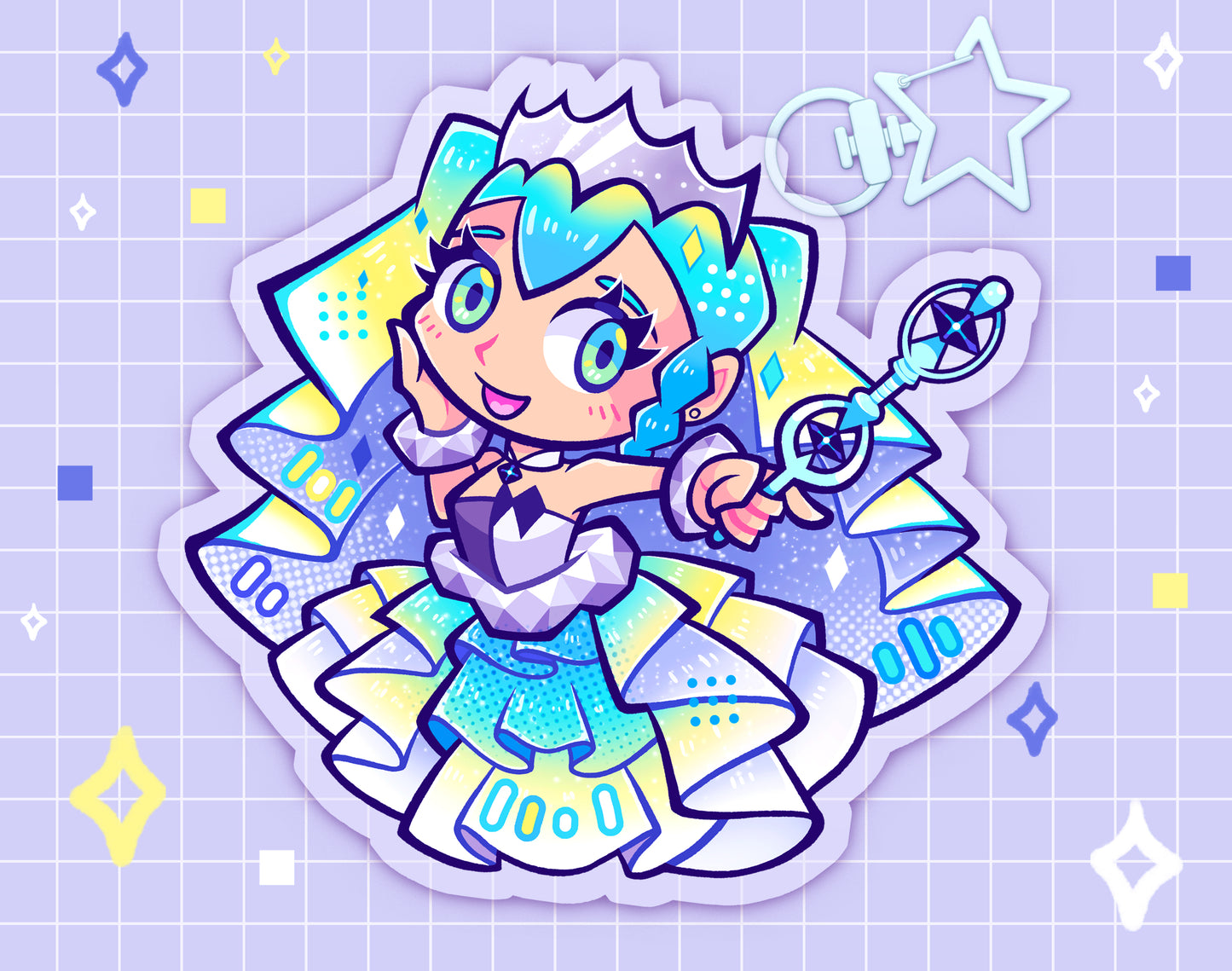 Rock-Type Miku 2.5" Acrylic Charm