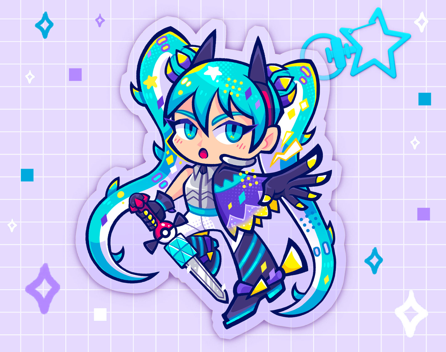 Dragon-Type Miku 2.5" Acrylic Charm