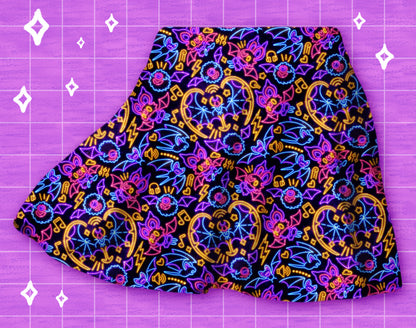 Neon Bats Skirt