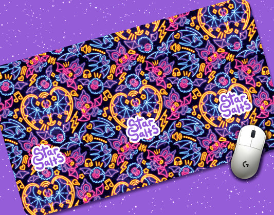 Neon Bats Jumbo Desk Mat