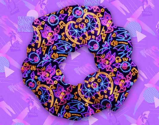 Neon Bats Scrunchie