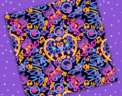 Neon Bats Microfiber Cloth