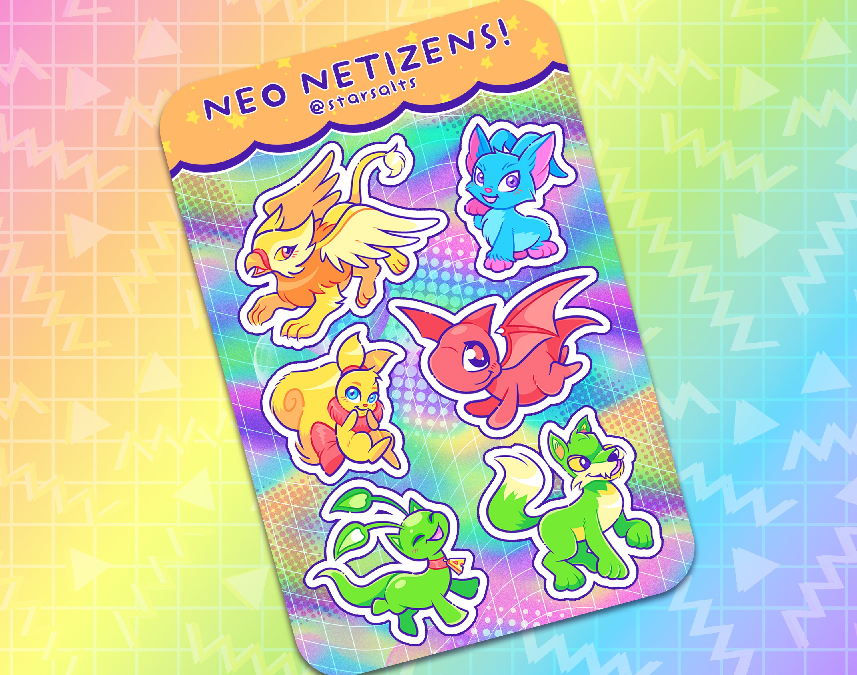 Neopet Netizens Type A Sticker Sheet – Star⭑Salts