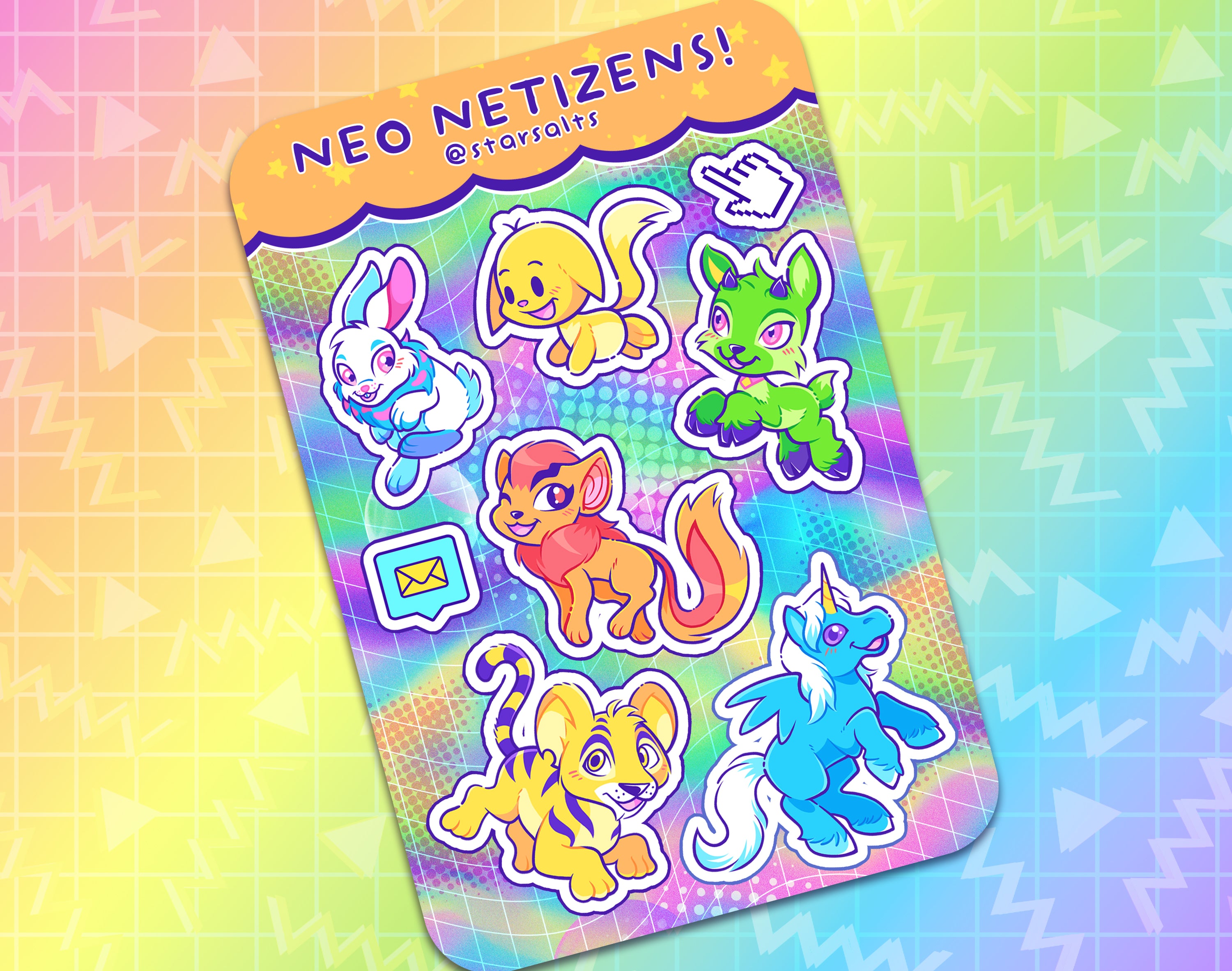 Neopet Netizens Type B Sticker Sheet – Star⭑Salts