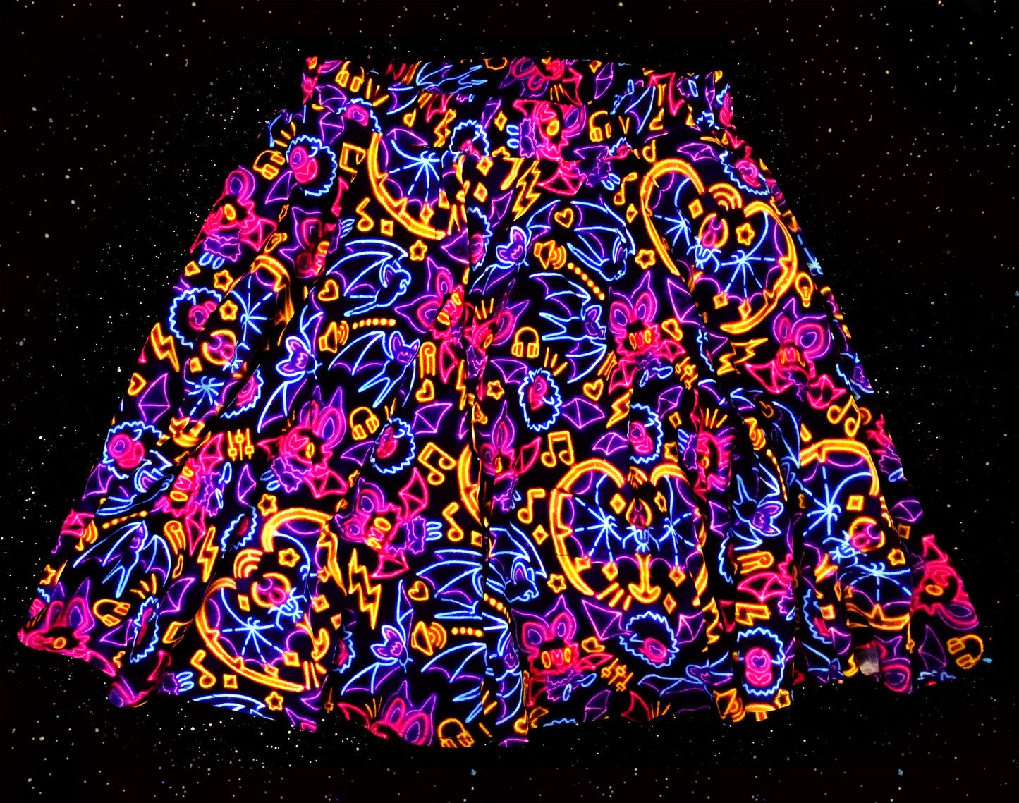 Neon Bats Skirt