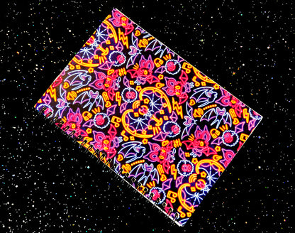 Neon Bats Reusable Sticker Book