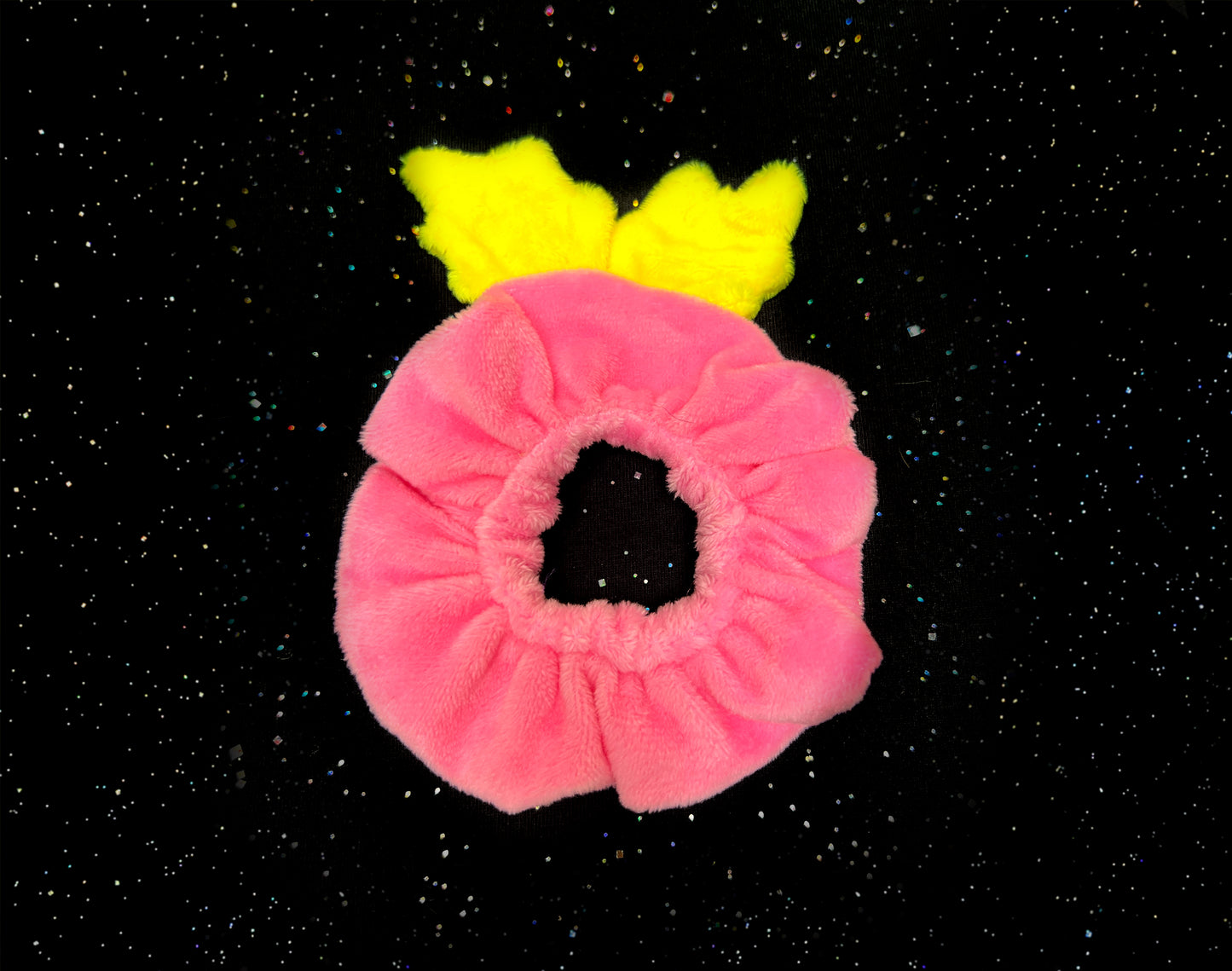 Pink Moth Plush Scrunchie