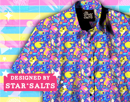 Pansexual Pride Button Up Shirt