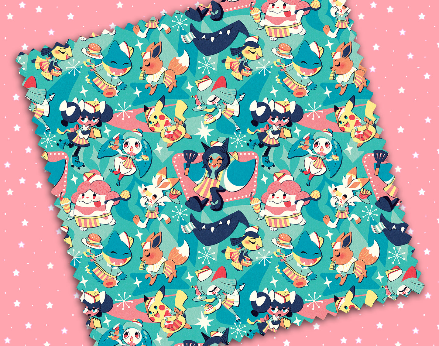Pikachu's Diner Microfiber Cloth